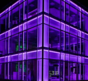 purple building office
